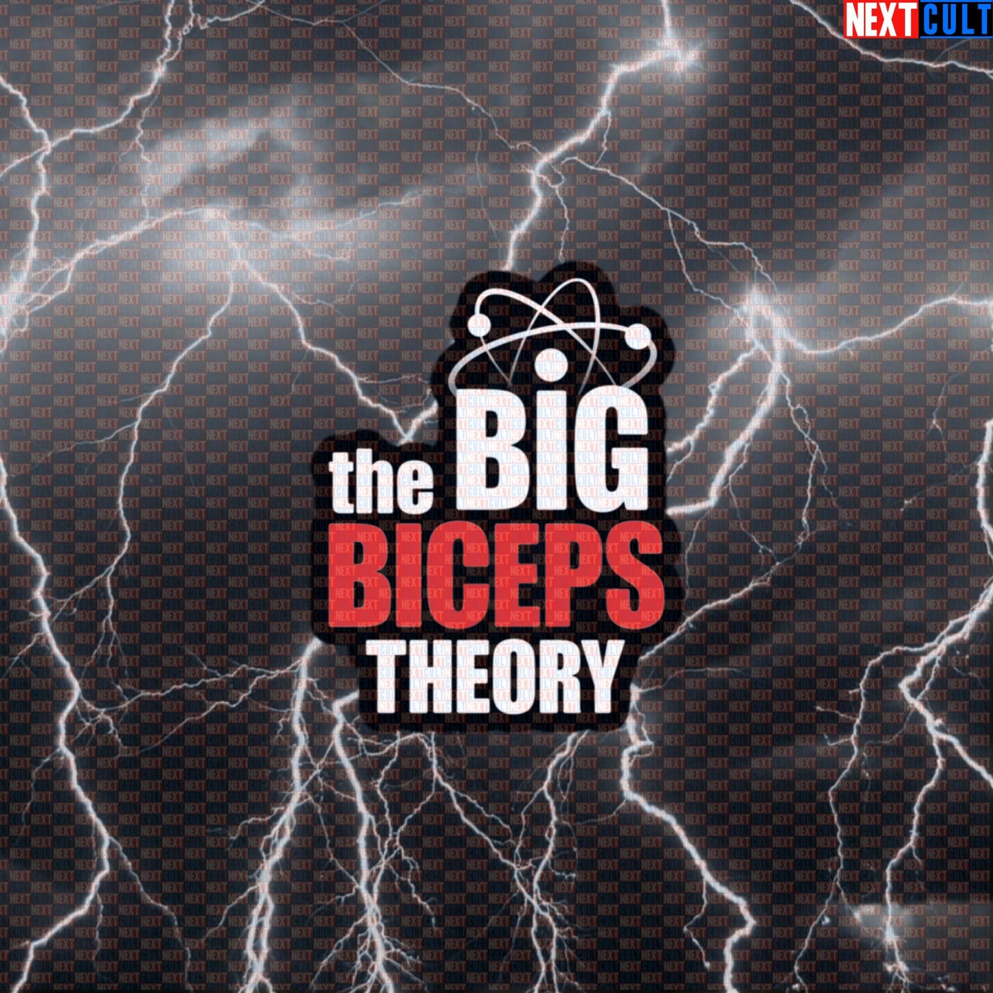 Big Biceps Theory Gym Sticker | Funny Workout Decal for Water Bottles & Gym Gear | Bodybuilding Meme Sticker Default Title Bodybuilding Fitness Gym TV Workout Next Cult Brand