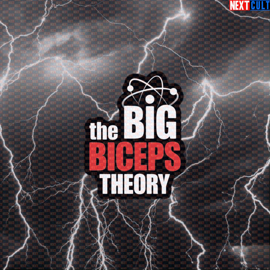 Big Biceps Theory Gym Sticker | Funny Workout Decal for Water Bottles & Gym Gear | Bodybuilding Meme Sticker Default Title Bodybuilding Fitness Gym TV Workout Next Cult Brand