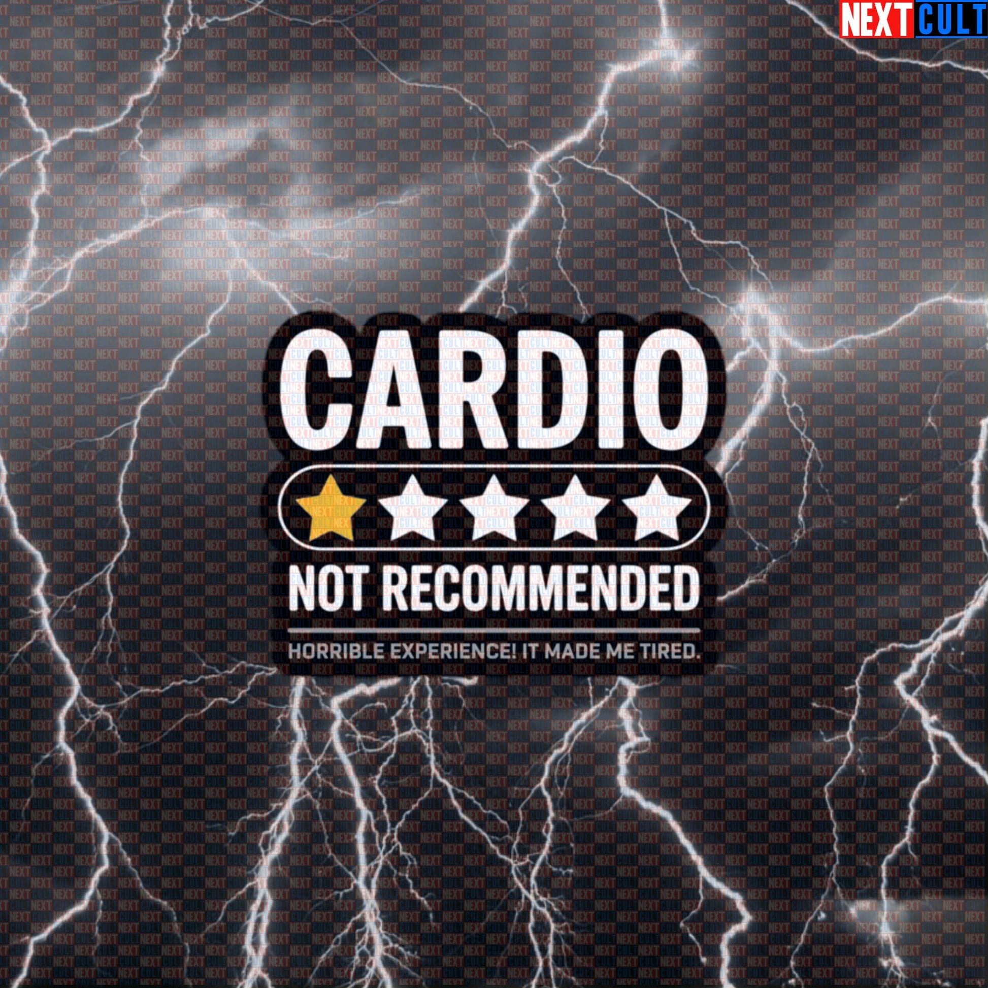 Negative Cardio Review Gym Sticker | Funny Cardio Sucks 1 Star Workout Decal | Anti Cardio Meme Sticker Default Title Bodybuilding Cardio Fitness Gym Workout Next Cult Brand