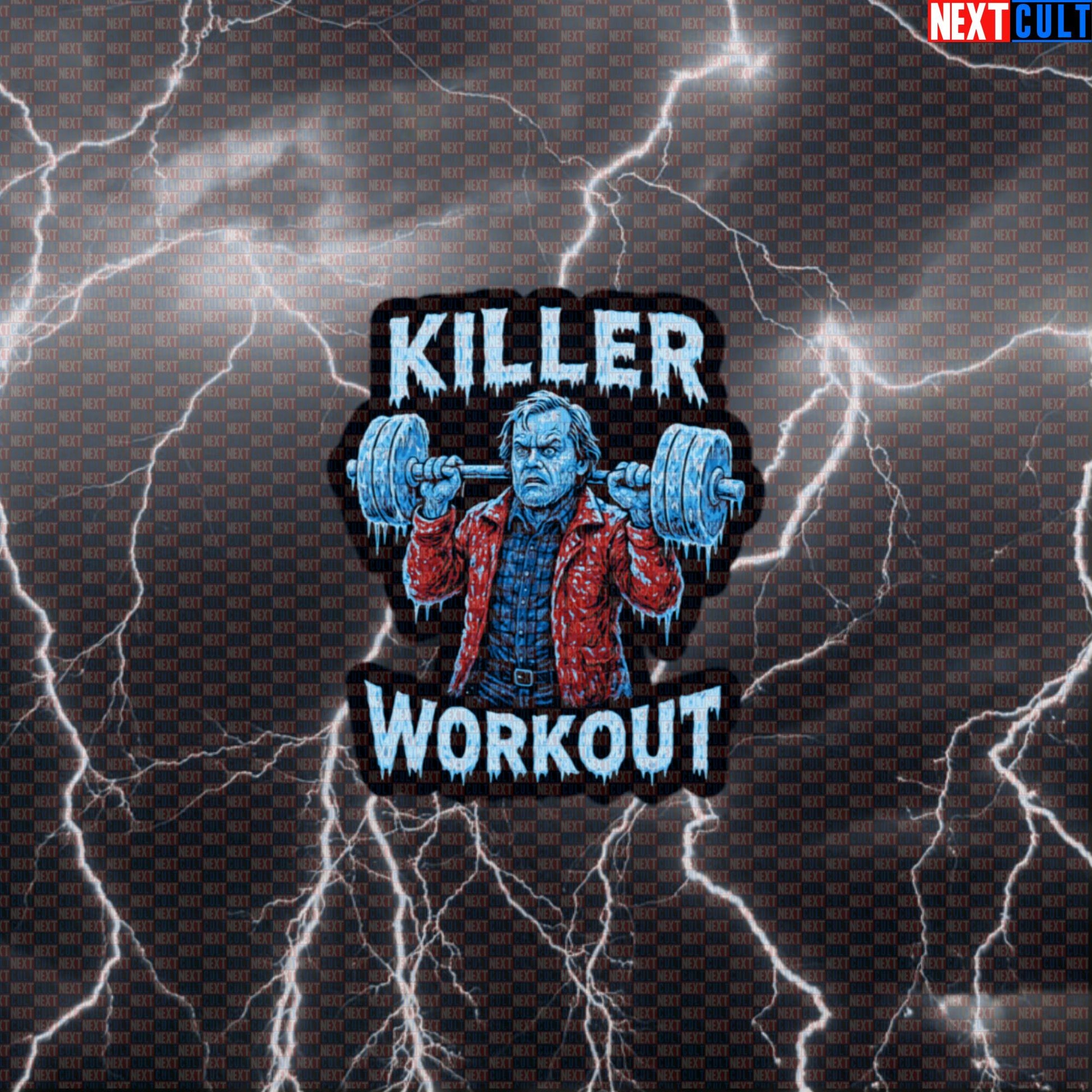 The Shining All Work No Play Gym Sticker | Funny Bodybuilding Meme Decal Default Title Films Fitness Gym Halloween Powerlifting Workout Next Cult Brand