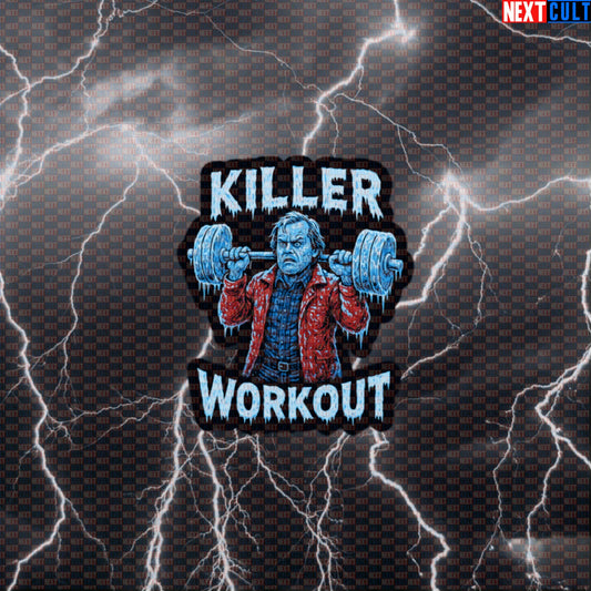 The Shining All Work No Play Gym Sticker | Funny Bodybuilding Meme Decal Default Title Films Fitness Gym Halloween Powerlifting Workout Next Cult Brand