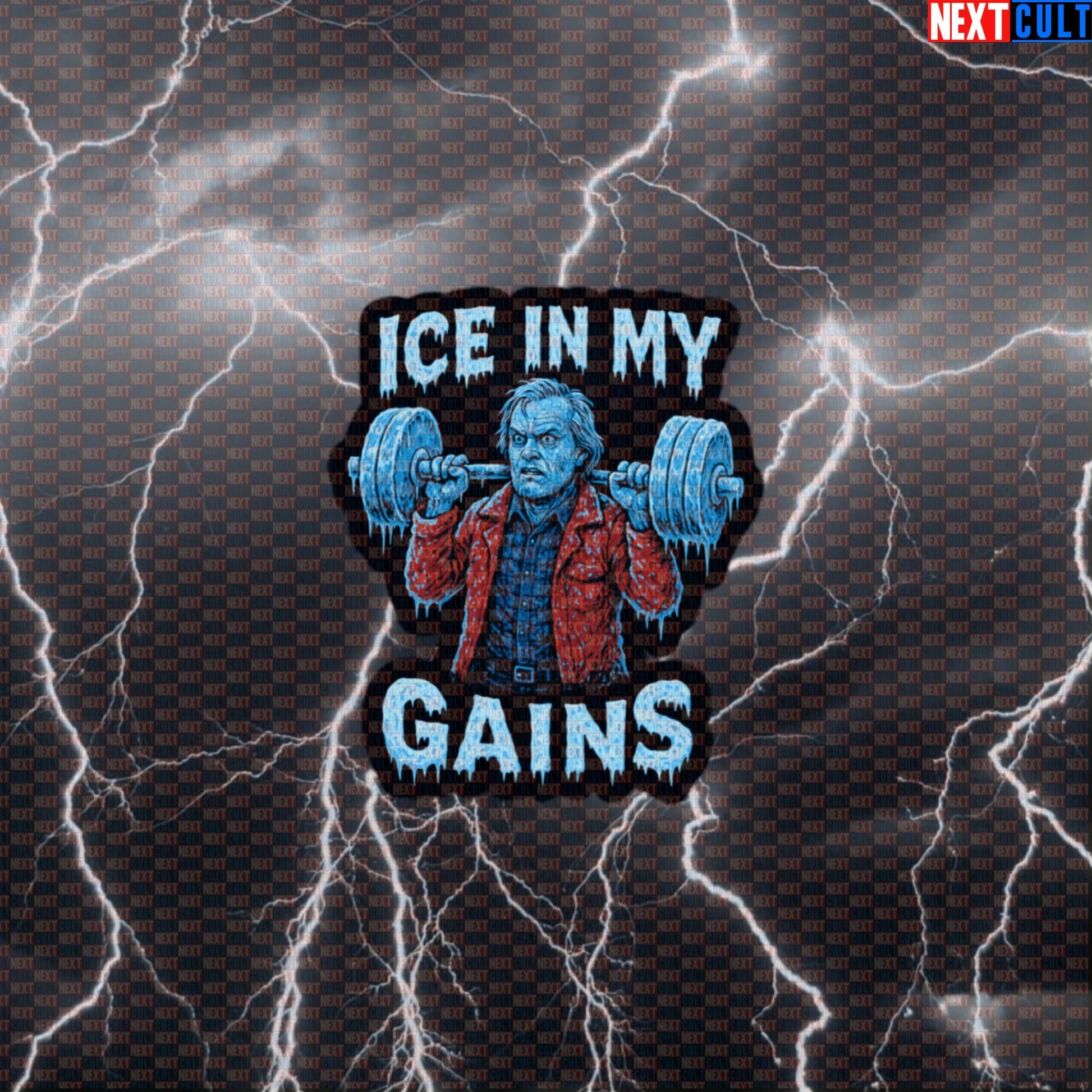 Ice In My Gains The Shining Gym Meme Sticker | Funny Workout Decal Default Title Films Fitness Gym Halloween Powerlifting Workout Next Cult Brand