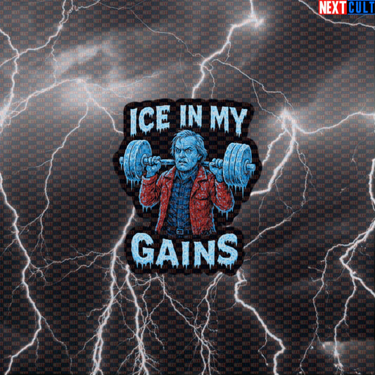 Ice In My Gains The Shining Gym Meme Sticker | Funny Workout Decal Default Title Films Fitness Gym Halloween Powerlifting Workout Next Cult Brand
