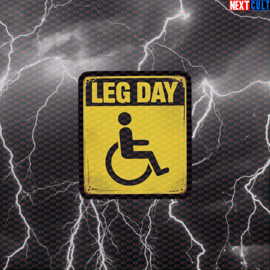 Leg Day Gym Sticker | Funny Workout Decal for Water Bottles & Gym Equipment | Fitness Meme Sticker Default Title Stickers Bodybuilding Fitness Gym Leg Day Powerlifting Workout Next Cult Brand