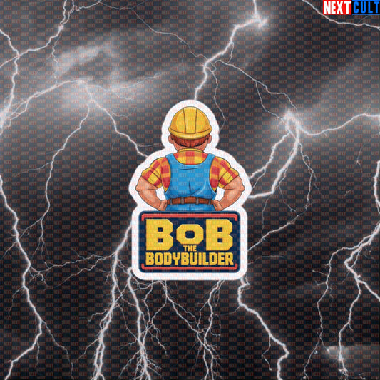 Bob The Bodybuilder Gym Sticker | Funny Workout Decal for Water Bottles & Gym Equipment | Fitness Meme Default Title Stickers Bodybuilding Fitness Gym TV Workout Next Cult Brand