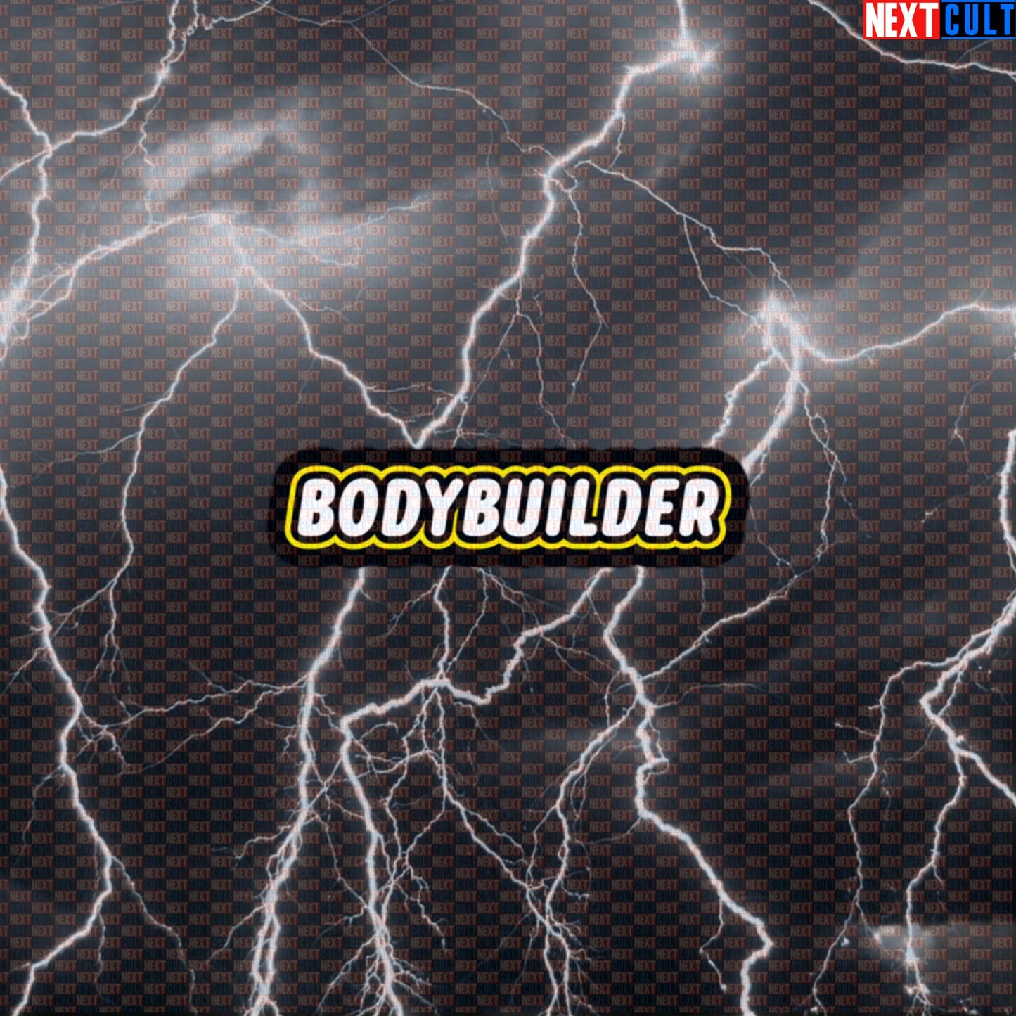 Bodybuilder LEGO Gym Sticker | Funny Workout Decal for Water Bottles & Gym Gear | Fitness Meme Sticker Default Title Stickers Bodybuilding Fitness Gym LEGO Workout Next Cult Brand