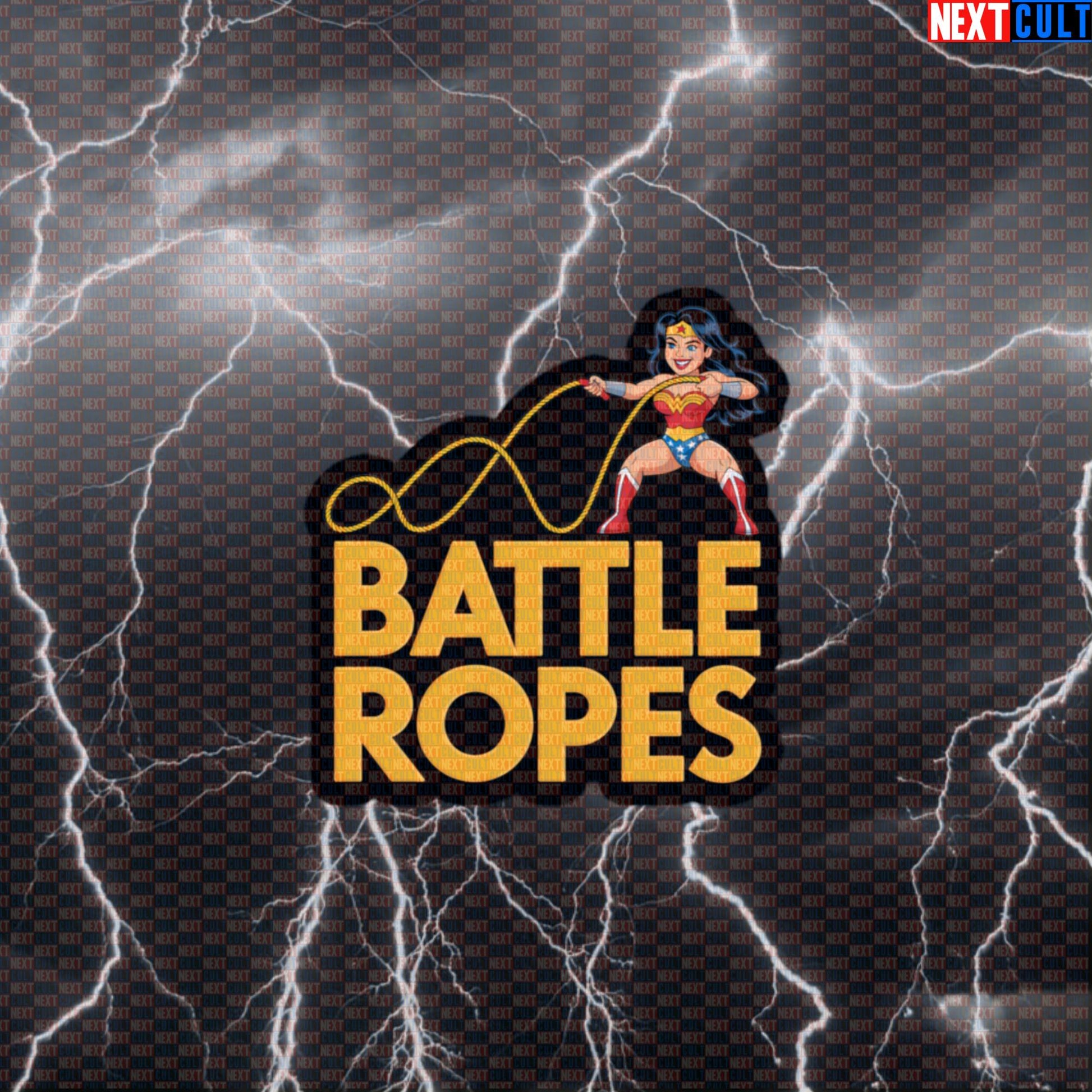 Wonder Woman Battle Ropes Funny Gym Sticker | Superhero HIIT Workout Decal Default Title Stickers Cardio Films Fitness Functional Fitness Gym Justice League Superheroes Wonder Woman Workout Next Cult Brand