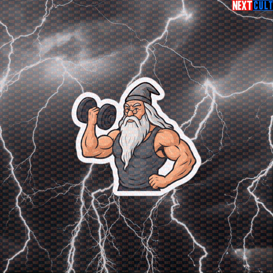 Dumbbelldore Funny Gym Sticker | Swole Wizard Workout Decal | Harry Potter Lifting Meme Default Title Stickers Bodybuilding Books Films Fitness Gym Harry Potter Workout Next Cult Brand