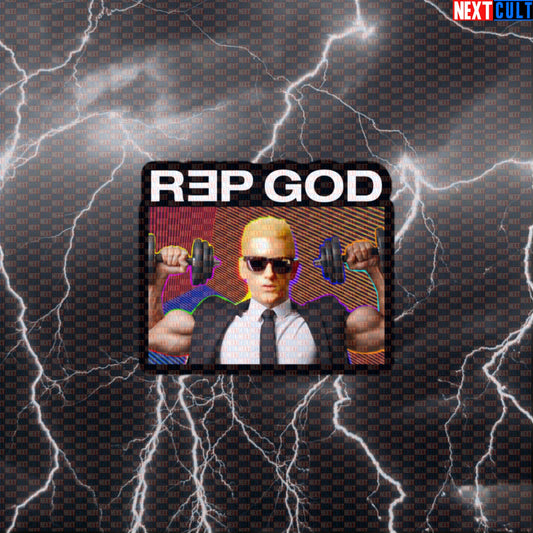 Rep God The Real Swole Shady Gym Sticker | Rap Parody Decal For Lifters & Gymbros Default Title Stickers Bodybuilding Eminem Fitness Gym Hip Hop Workout Next Cult Brand