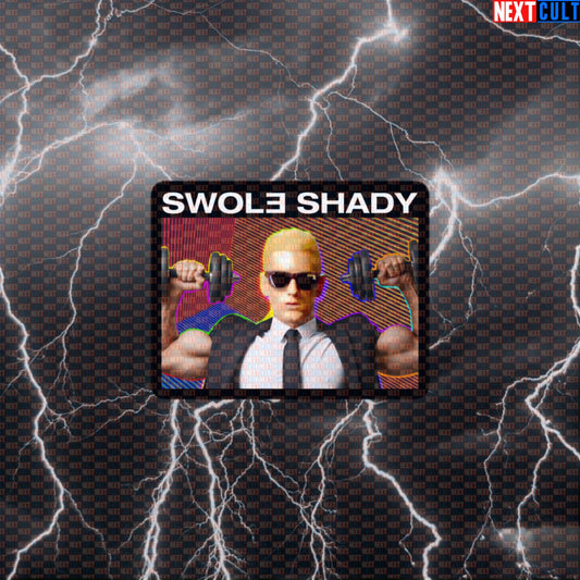 Swole Shady Funny Gym Sticker | Rap Music Parody Decal For Lifters Default Title Stickers Bodybuilding Eminem Fitness Gym Hip Hop Workout Next Cult Brand