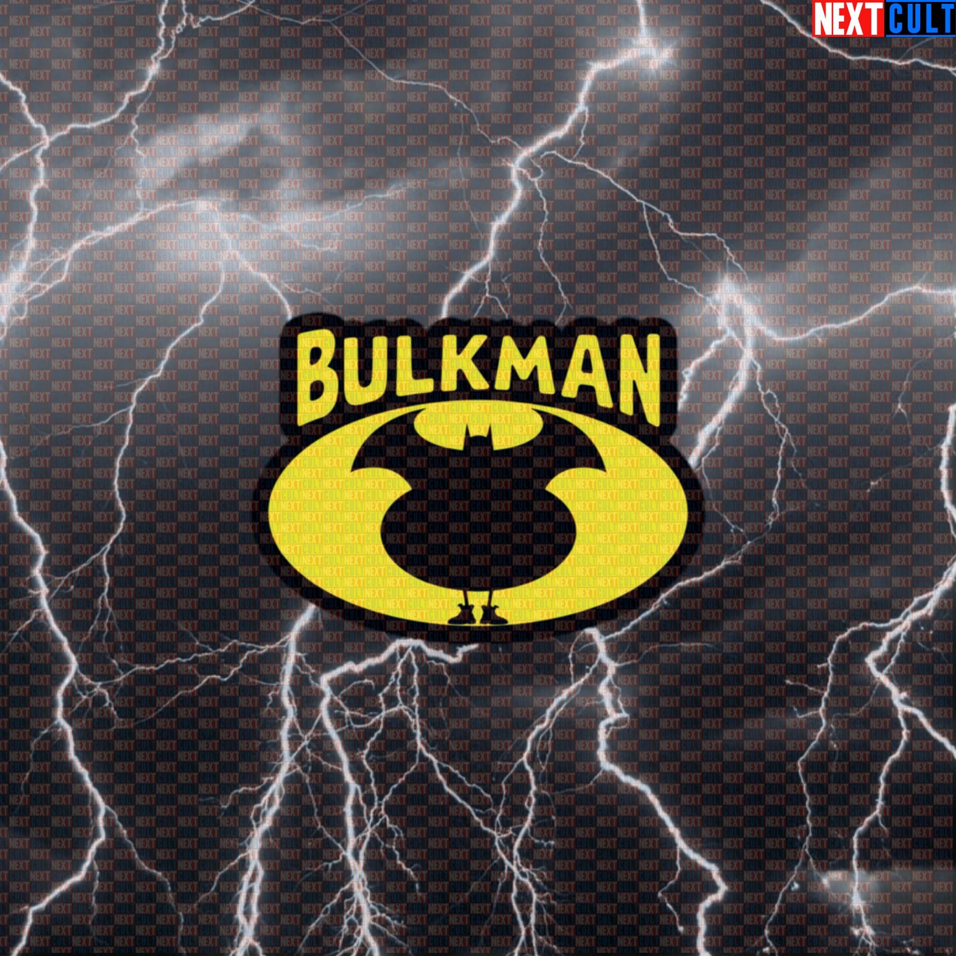 Bulkman Gym Sticker | Funny Bulking Batman Meme Decal | Bodybuilding Workout Sticker For Water Bottles Default Title Batman Bodybuilding Bulking Films Fitness Gym Justice League Superheroes Workout Next Cult Brand