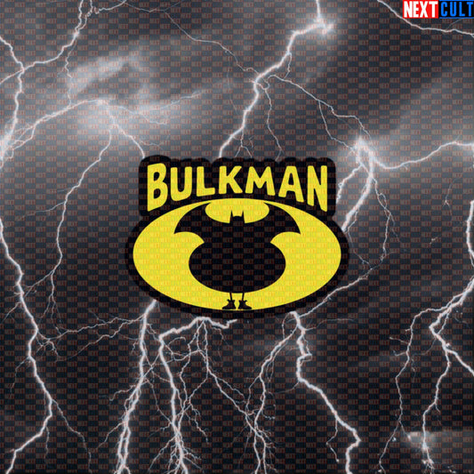 Bulkman Gym Sticker | Funny Bulking Batman Meme Decal | Bodybuilding Workout Sticker For Water Bottles Default Title Batman Bodybuilding Bulking Films Fitness Gym Justice League Superheroes Workout Next Cult Brand