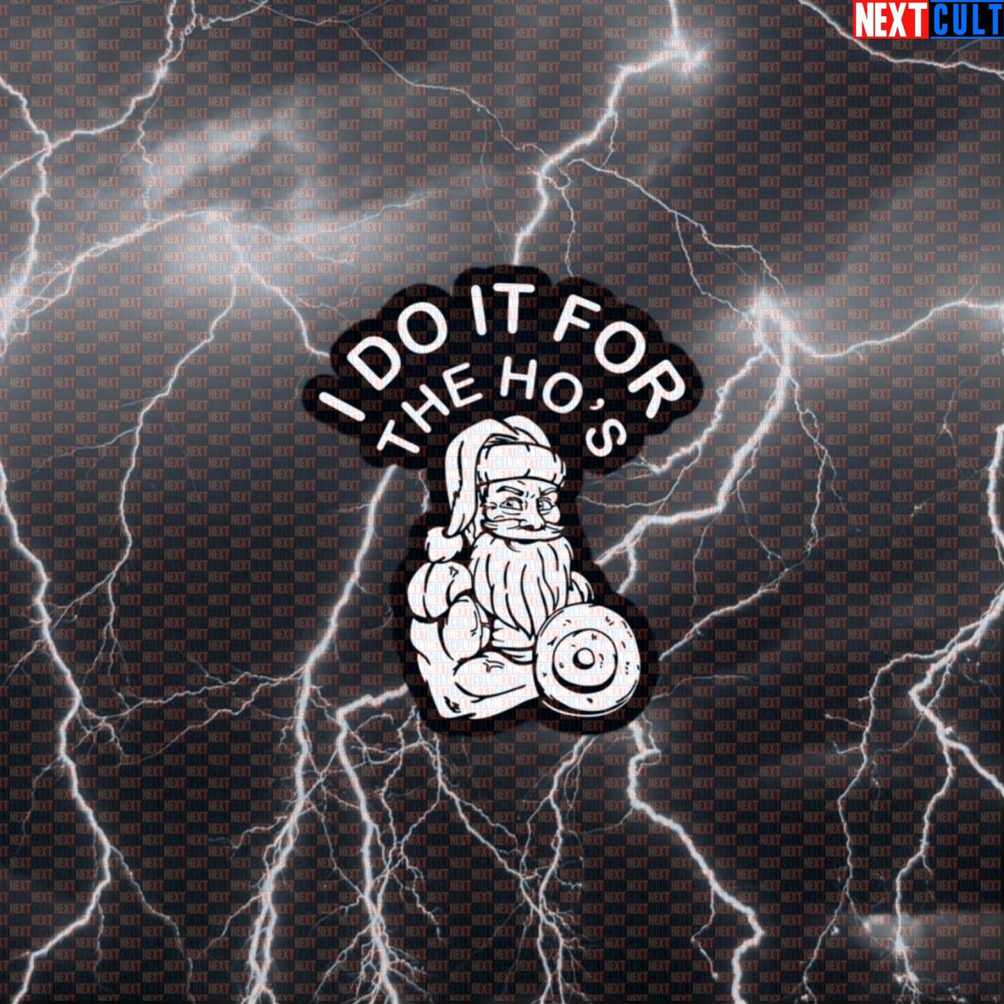 Funny Christmas Gym Meme Sticker - I Do It For The Hos Waterproof Vinyl Decal For Santa Bros Default Title Stickers Bodybuilding Christmas Fitness Gym Workout Next Cult Brand