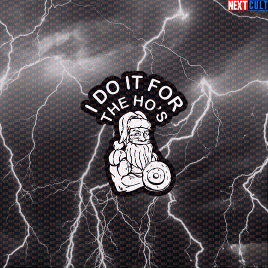 Funny Christmas Gym Meme Sticker - I Do It For The Hos Waterproof Vinyl Decal For Santa Bros Default Title Stickers Bodybuilding Christmas Fitness Gym Workout Next Cult Brand