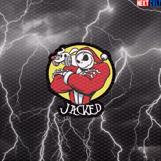 Jacked Skellington Funny Gym Sticker - Nightmare Before Christmas Workout Decal for Lifters Default Title Stickers Bodybuilding Christmas Films Fitness Gym Workout Next Cult Brand