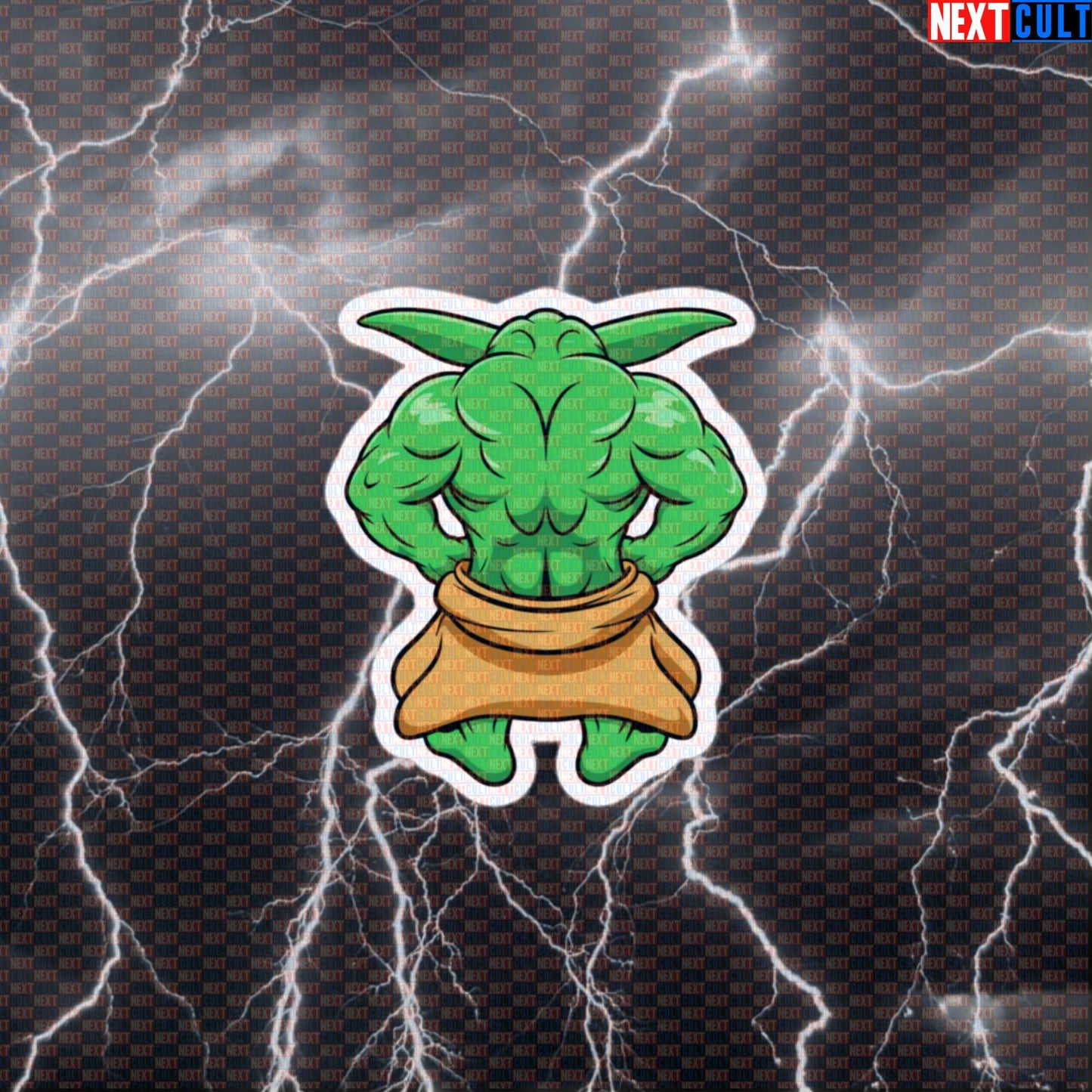 Train Back You Must Gym Sticker | Funny Yoda Bodybuilding Meme Decal | Star Wars Workout Sticker Default Title Bodybuilding Films Fitness Gym Star Wars Workout Yoda Next Cult Brand