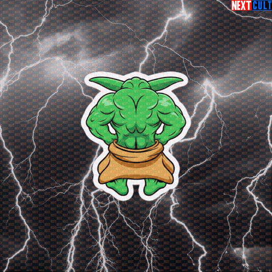 Train Back You Must Gym Sticker | Funny Yoda Bodybuilding Meme Decal | Star Wars Workout Sticker Default Title Bodybuilding Films Fitness Gym Star Wars Workout Yoda Next Cult Brand