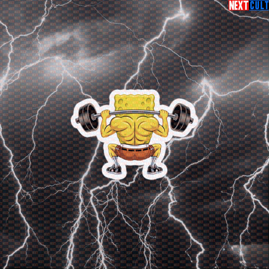 Swolebob Squatpants Gym Sticker | Funny SpongeBob Meme Workout Decal For Leg Day & Squat Lovers Default Title Bodybuilding Fitness Gym Leg Day Powerlifting SpongeBob TV Workout Next Cult Brand