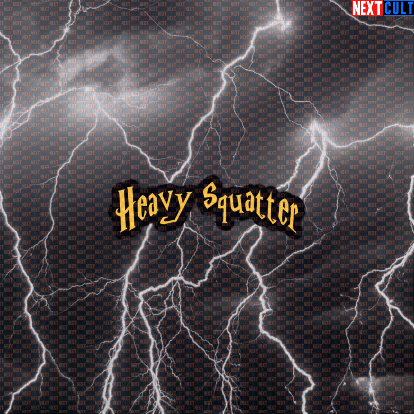 Heavy Squatter Gym Wizards Sticker | Funny Harry Potter Workout Decal | Leg Day Meme Sticker Default Title Bodybuilding Books Films Fitness Gym Harry Potter Leg Day Powerlifting Workout Next Cult Brand