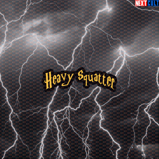 Heavy Squatter Gym Wizards Sticker | Funny Harry Potter Workout Decal | Leg Day Meme Sticker Default Title Bodybuilding Books Films Fitness Gym Harry Potter Leg Day Powerlifting Workout Next Cult Brand