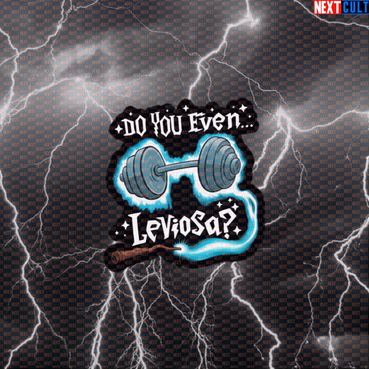 Do You Even Leviosa? Funny Harry Potter Gym Sticker | Wizard Workout Decal For Lifters Default Title Bodybuilding Books Films Fitness Gym Harry Potter Leg Day Powerlifting Workout Next Cult Brand