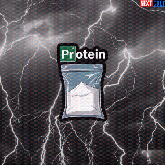 Protein Addict Gym Sticker | Breaking Bad Parody Workout Decal | My Protein Powder Sticker Default Title Bodybuilding Breaking Bad Fitness Gym TV Workout Next Cult Brand
