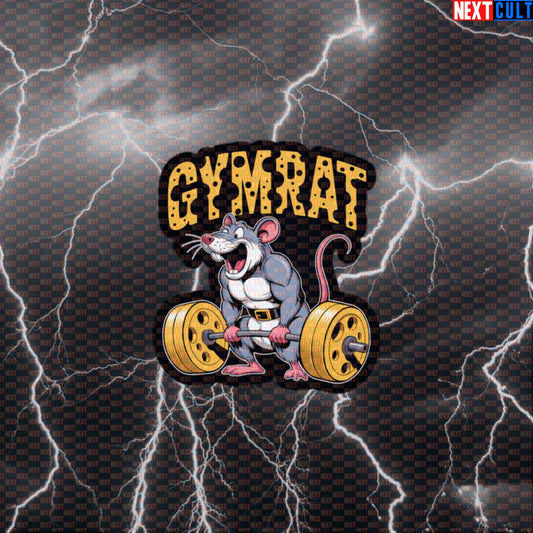 Gym Rat Cheese Barbell Sticker | Funny Workout Decal for Lifters & Bodybuilding Meme Fans | Gym Sticker Default Title Bodybuilding Fitness Gym Gymrat Leg Day Powerlifting Workout Next Cult Brand