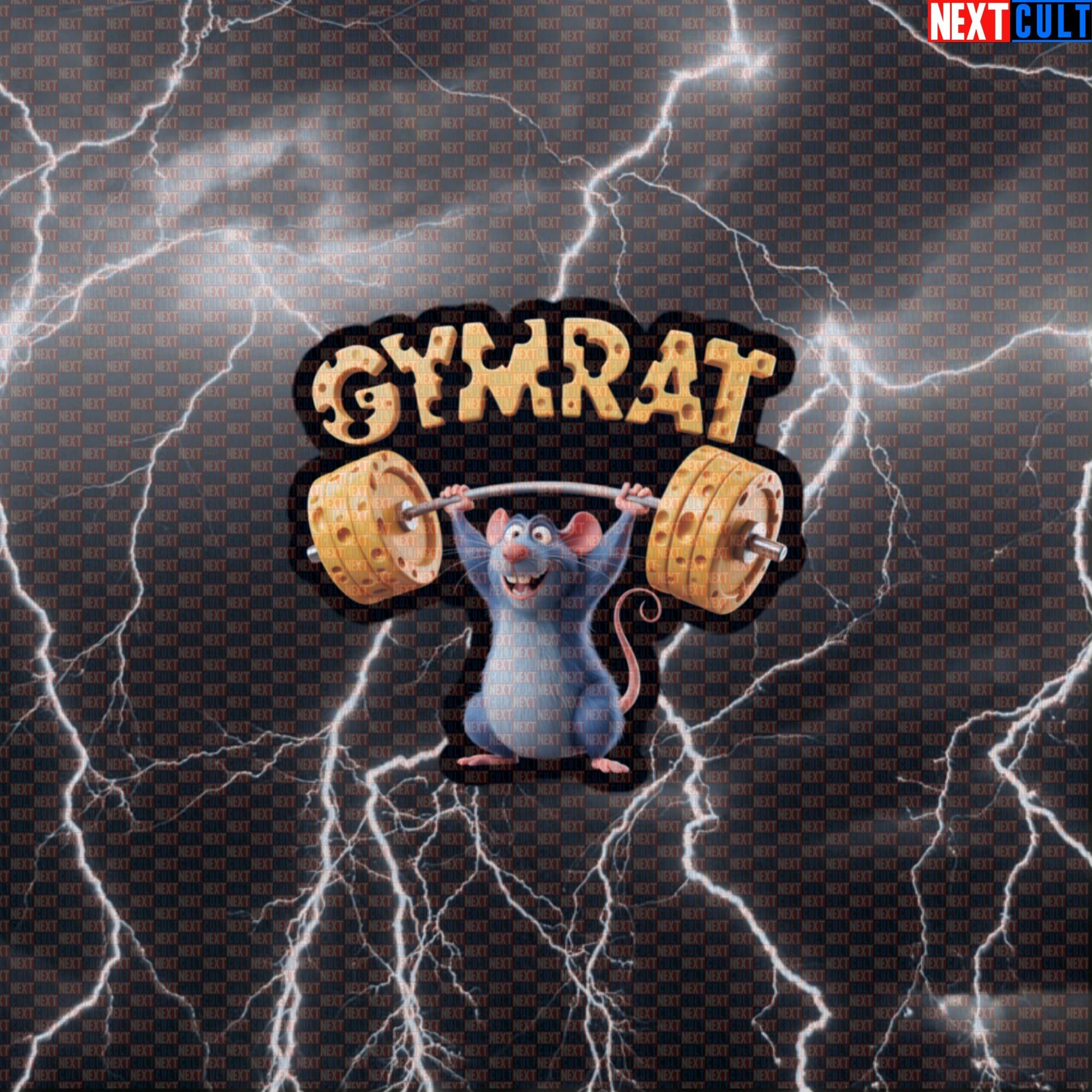 Gym Rat Sticker | Funny Ratatouille Meme Workout Decal For Lifters | Cheese Barbell Gym Sticker Default Title Stickers Bodybuilding Films Fitness Gym Gymrat Powerlifting Workout Next Cult Brand