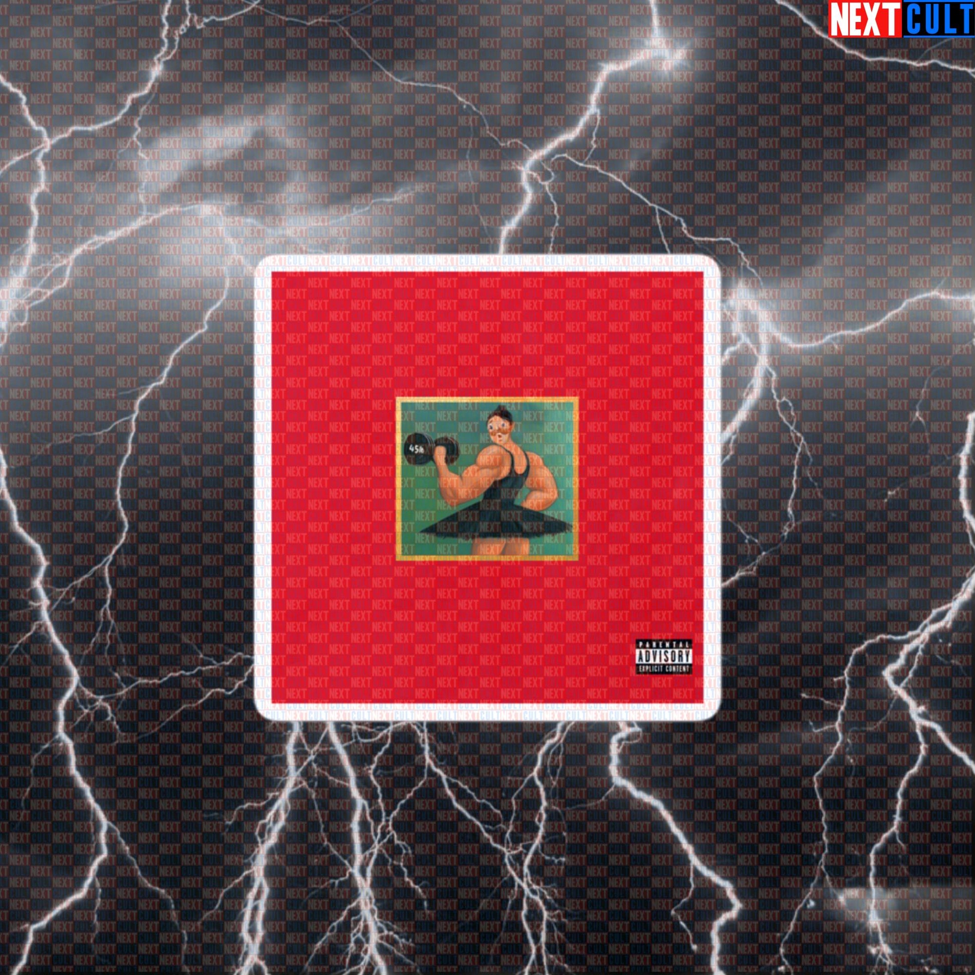 Swole Ballerina Kanye Album Cover Parody Sticker | Funny Gym & Workout Decal Default Title Stickers Bodybuilding Fitness Gym Hip Hop Kanye West Workout Next Cult Brand