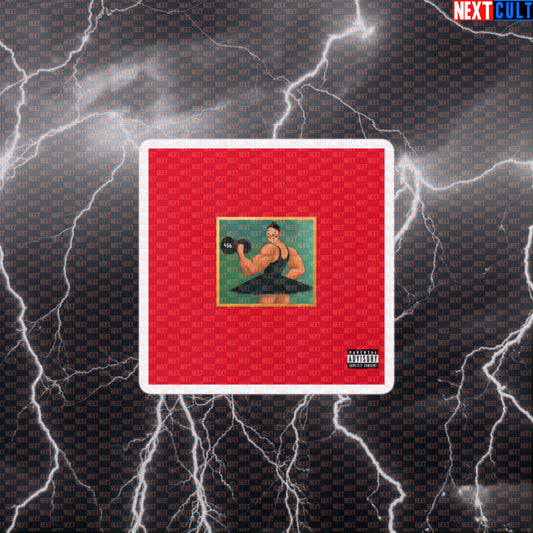 Swole Ballerina Kanye Album Cover Parody Sticker | Funny Gym & Workout Decal Default Title Stickers Bodybuilding Fitness Gym Hip Hop Kanye West Workout Next Cult Brand
