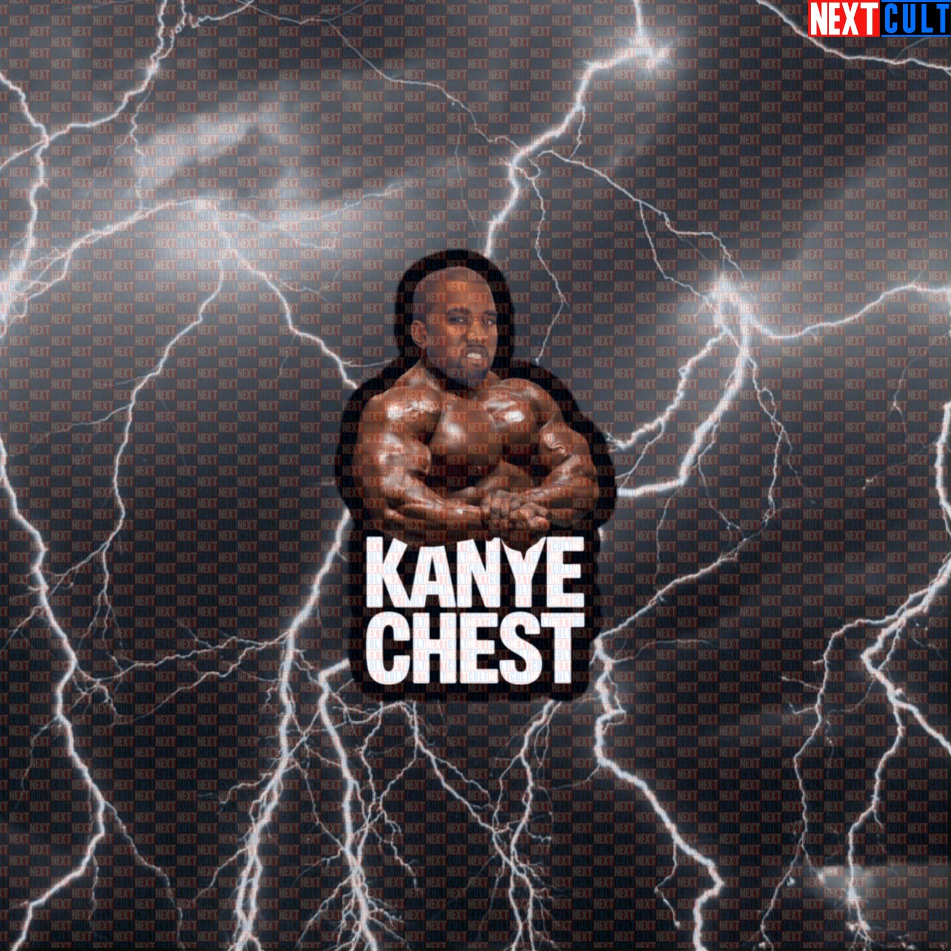 Kanye Chest Funny Gym Sticker | Bodybuilding Parody Decal | Chest Day Workout Sticker Default Title Stickers Bodybuilding Fitness Gym Hip Hop Kanye West Workout Next Cult Brand