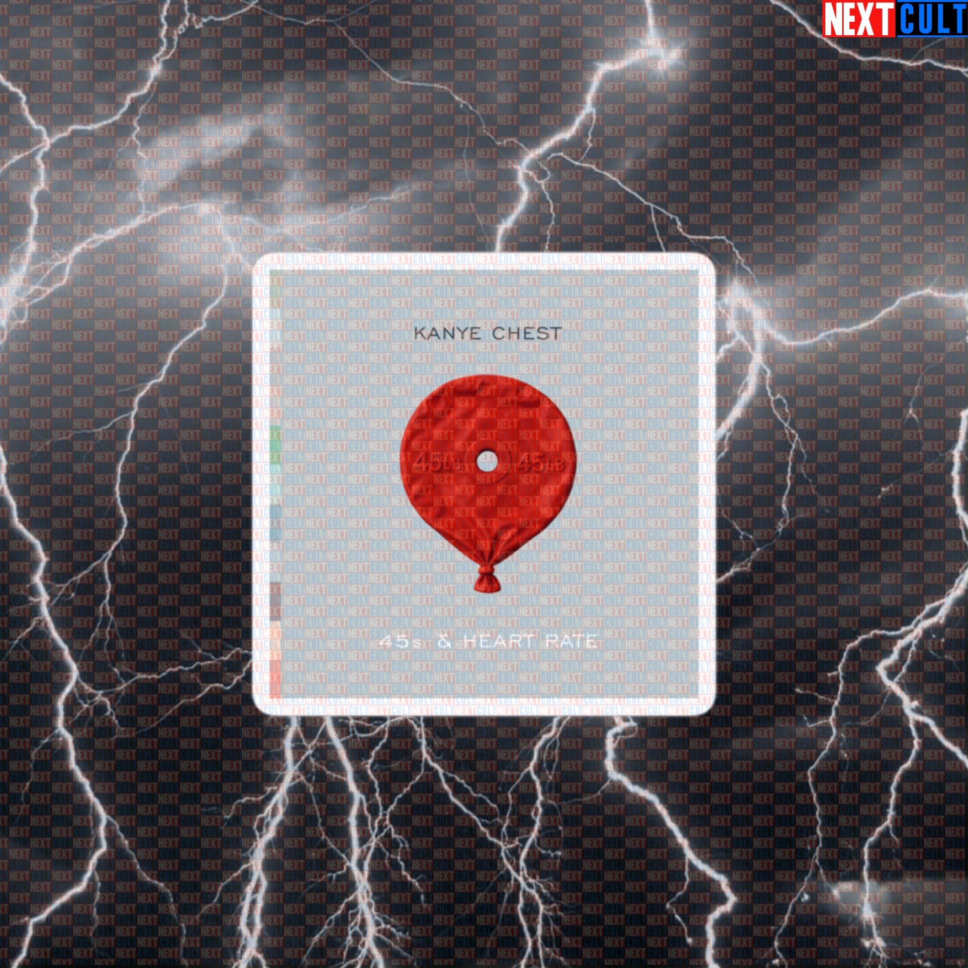 45s & Heart Rate Gym Sticker | Kanye 45lb Plate Balloon Lifting Decal Default Title Stickers Bodybuilding Fitness Gym Hip Hop Kanye West Powerlifting Workout Next Cult Brand