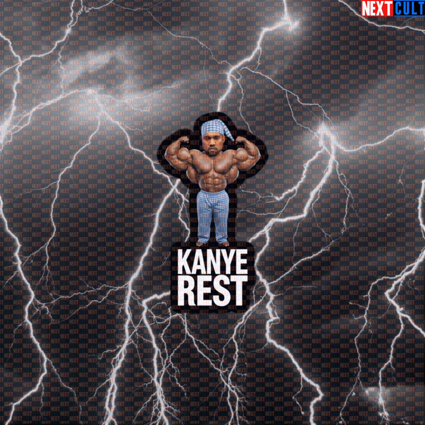 Kanye Rest Day Funny Gym Sticker | Swole Ye Lifting Parody Vinyl Decal Default Title Stickers Bodybuilding Fitness Gym Hip Hop Kanye West Workout Next Cult Brand