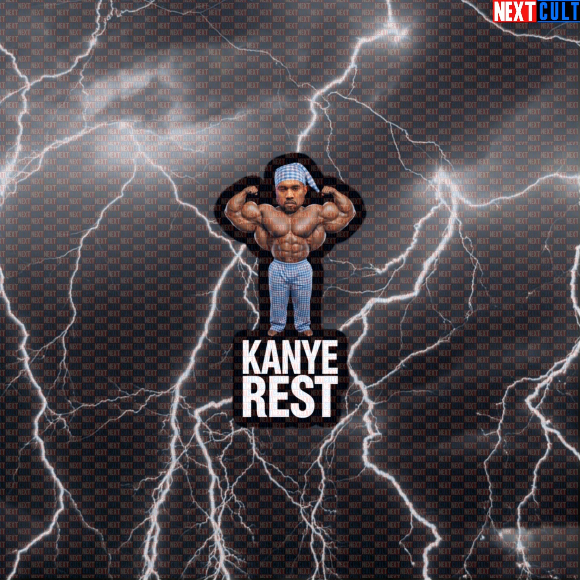Kanye Rest Day Funny Gym Sticker | Swole Ye Lifting Parody Vinyl Decal Default Title Stickers Bodybuilding Fitness Gym Hip Hop Kanye West Workout Next Cult Brand
