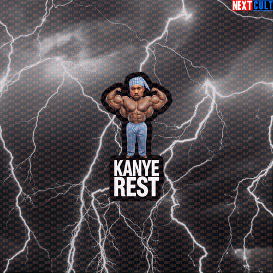 Kanye Rest Day Funny Gym Sticker | Swole Ye Lifting Parody Vinyl Decal Default Title Stickers Bodybuilding Fitness Gym Hip Hop Kanye West Workout Next Cult Brand