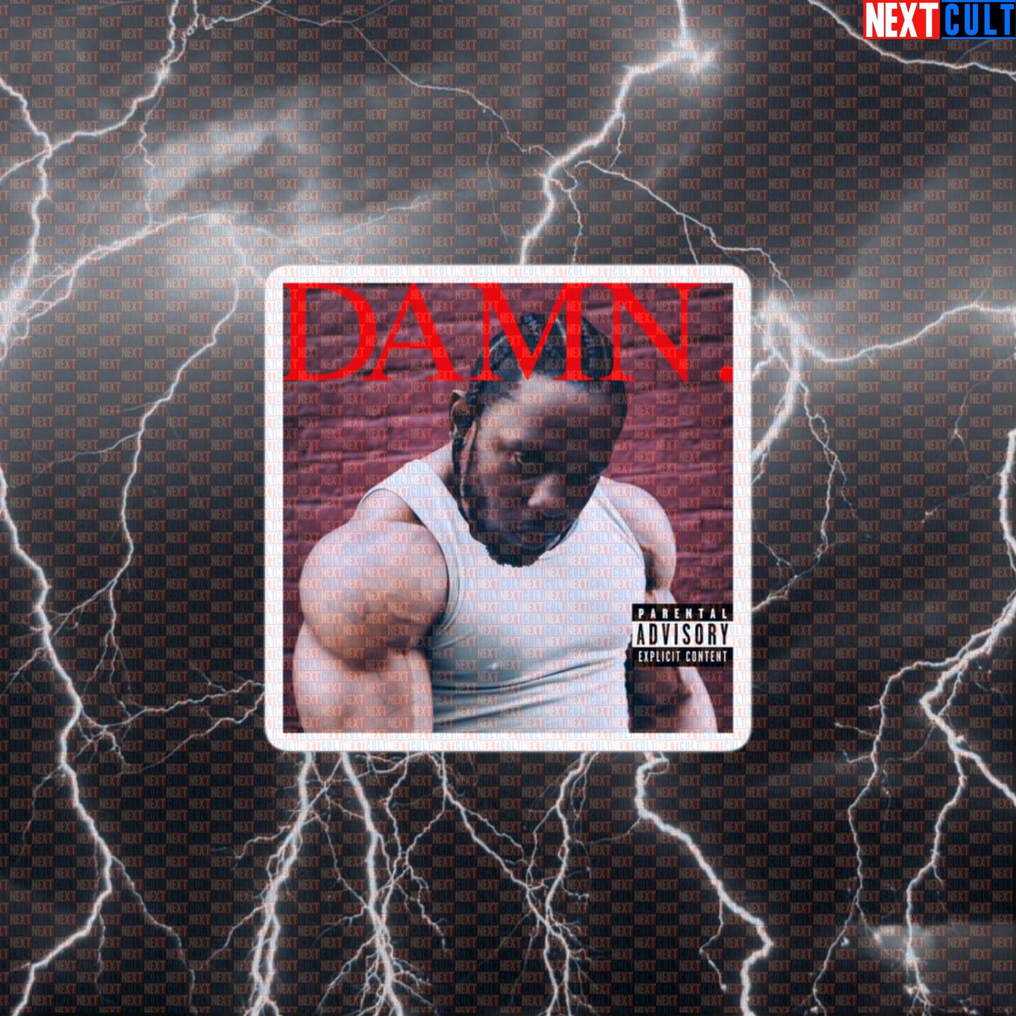 DAMN Gym Meme Sticker | Bodybuilding Kendrick Parody Decal for Lifters Default Title Stickers Bodybuilding Fitness Gym Hip Hop Kendrick Lamar Workout Next Cult Brand