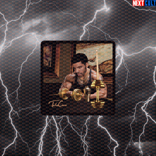 Swole Drake Take Care Gym Sticker | Funny Bodybuilding Meme Decal | Rap Music Parody Sticker Default Title Stickers Bodybuilding Drake Fitness Gym Hip Hop Powerlifting Workout Next Cult Brand