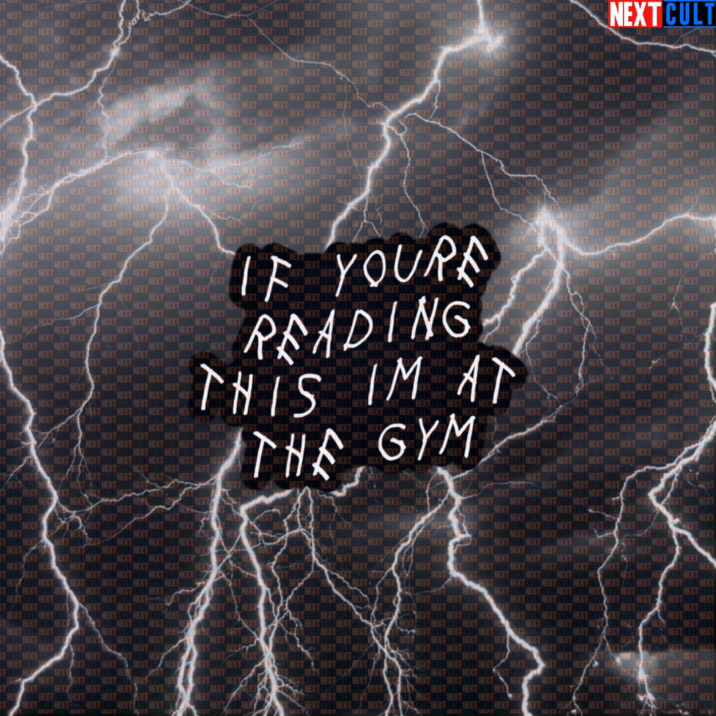 If You're Reading This I'm At The Gym Sticker | Drake Meme Decal for Gym Water Bottle Default Title Stickers Bodybuilding Drake Fitness Gym Hip Hop Powerlifting Workout Next Cult Brand
