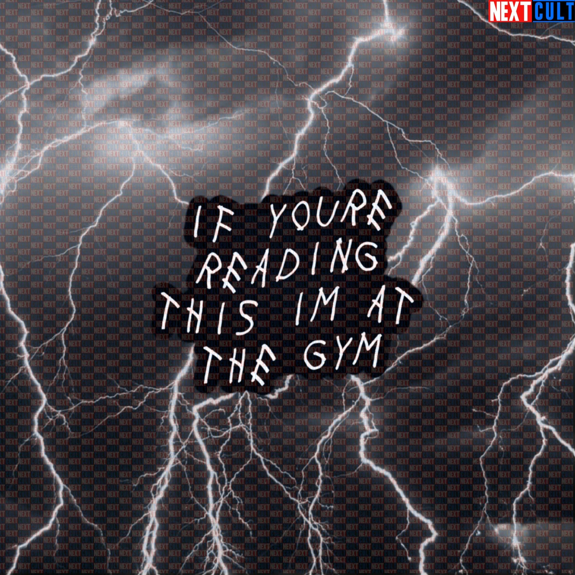 If You're Reading This I'm At The Gym Sticker | Drake Meme Decal for Gym Water Bottle Default Title Stickers Bodybuilding Drake Fitness Gym Hip Hop Powerlifting Workout Next Cult Brand