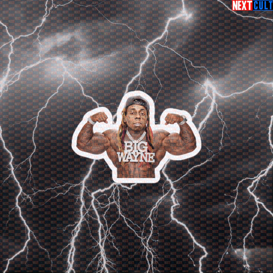 Big Wayne Swole Gym Meme Sticker | Funny Workout Lil Weezy Parody Vinyl Decal Default Title Stickers Bodybuilding Fitness Gym Hip Hop Lil Wayne Workout Next Cult Brand