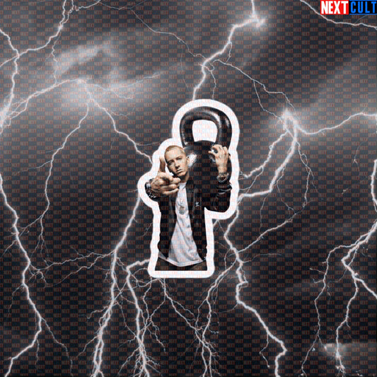 Slim Shady Kettlebell Gym Sticker | Funny Rap God Workout Decal Default Title Stickers Bodybuilding Eminem Fitness Gym Hip Hop Kettlebell Workout Next Cult Brand