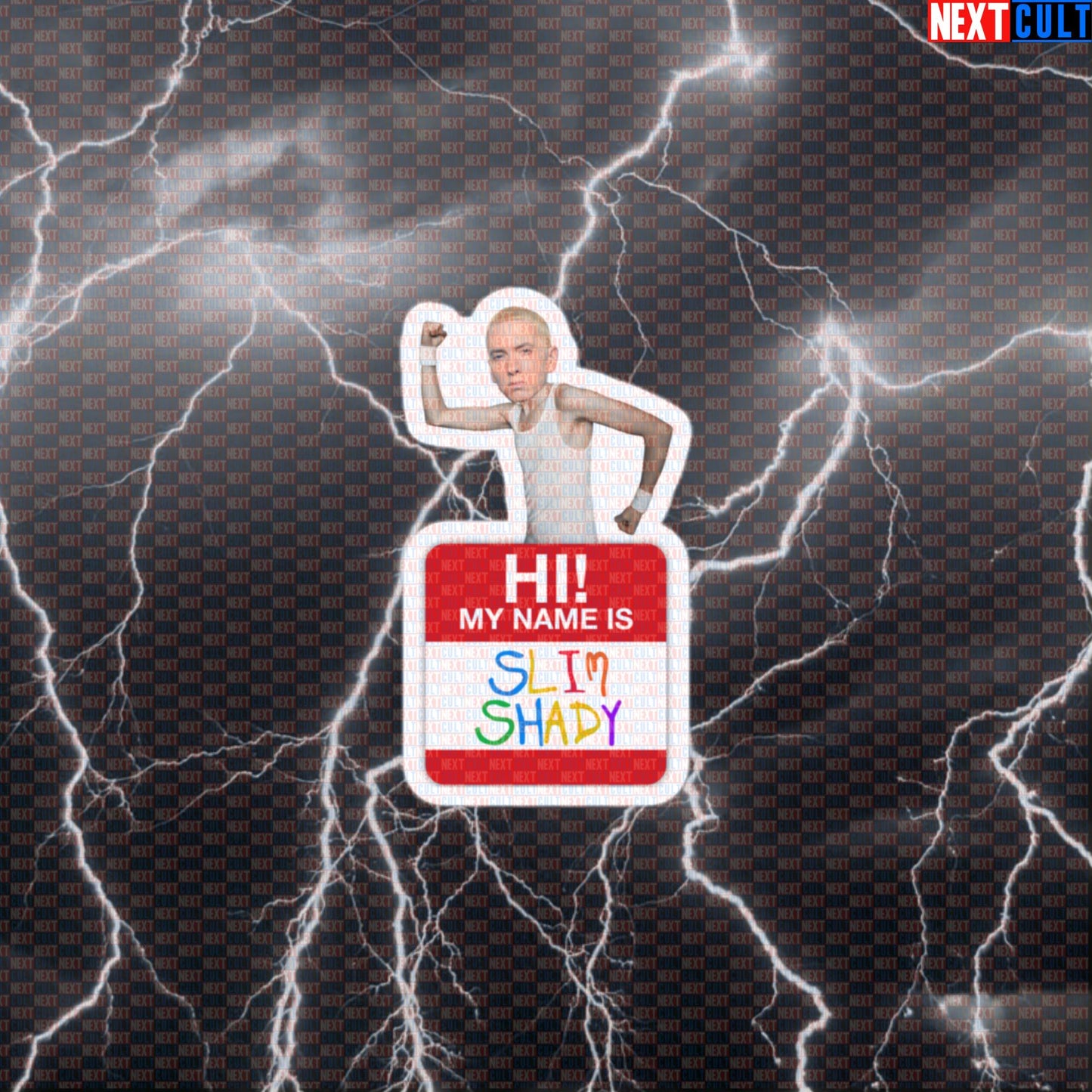 Slim Shady Gym Nerd Funny Workout Sticker | Skinny Lifter Bodybuilding Parody Decal Default Title Stickers Bodybuilding Eminem Fitness Gym Hip Hop Workout Next Cult Brand