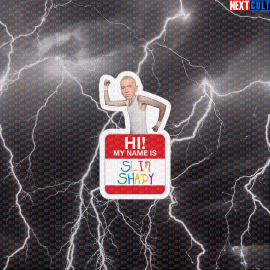 Slim Shady Gym Nerd Funny Workout Sticker | Skinny Lifter Bodybuilding Parody Decal Default Title Stickers Bodybuilding Eminem Fitness Gym Hip Hop Workout Next Cult Brand