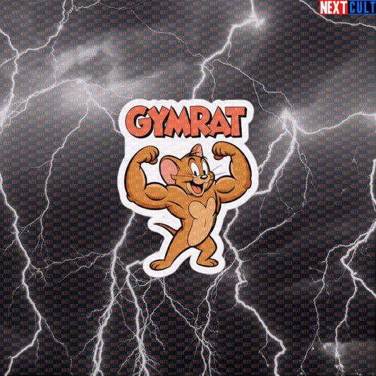 Tom and Jerry Gym Rats Sticker | Funny Cartoon Workout Decal For Gym Gear | Gym Rat Meme Sticker Default Title Bodybuilding Fitness Gym Gymrat TV Workout Next Cult Brand