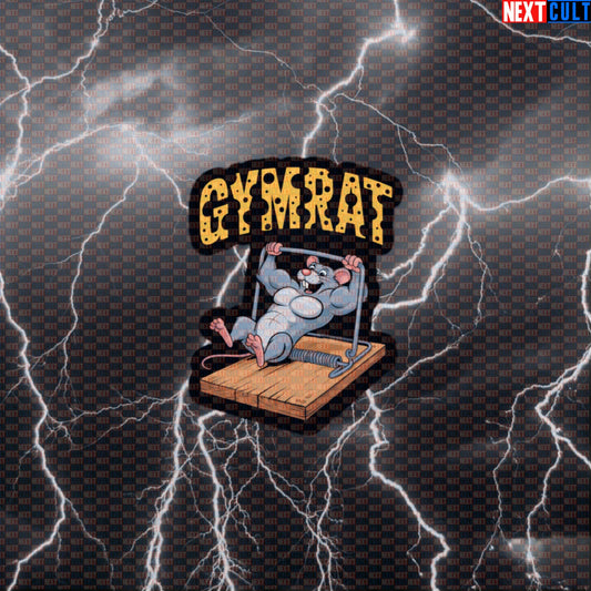 Gymrat Mousetrap Sticker | Funny Workout Decal For Gym Bags & Water Bottles | Gym Rat Meme Sticker Default Title Bodybuilding Fitness Gym Gymrat Powerlifting Workout Next Cult Brand