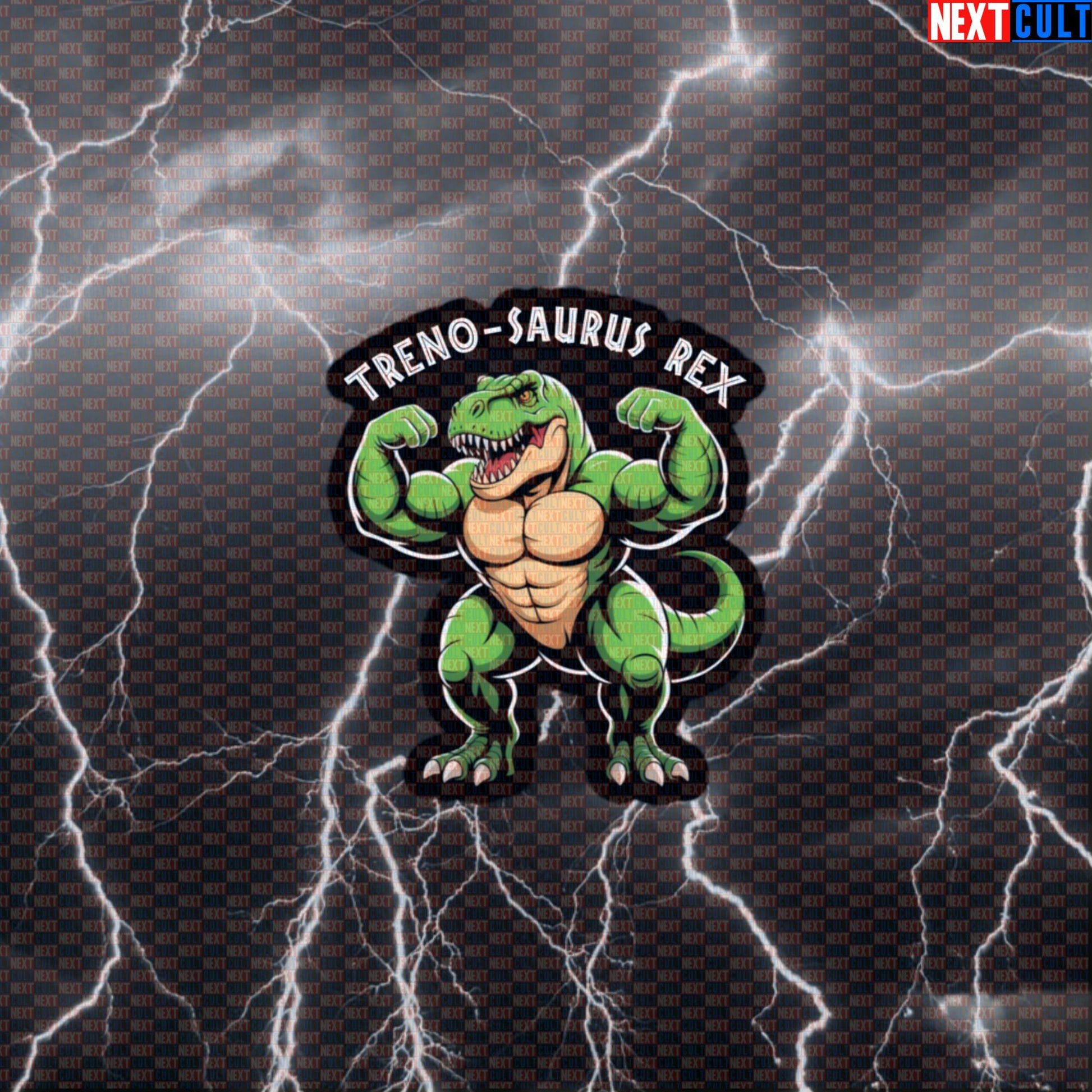 Trenosaurus Rex Gym Sticker | Funny Dinosaur Lifting Meme Workout Decal | Fitness Sticker Default Title Bodybuilding Films Fitness Gym Steroids Workout Next Cult Brand