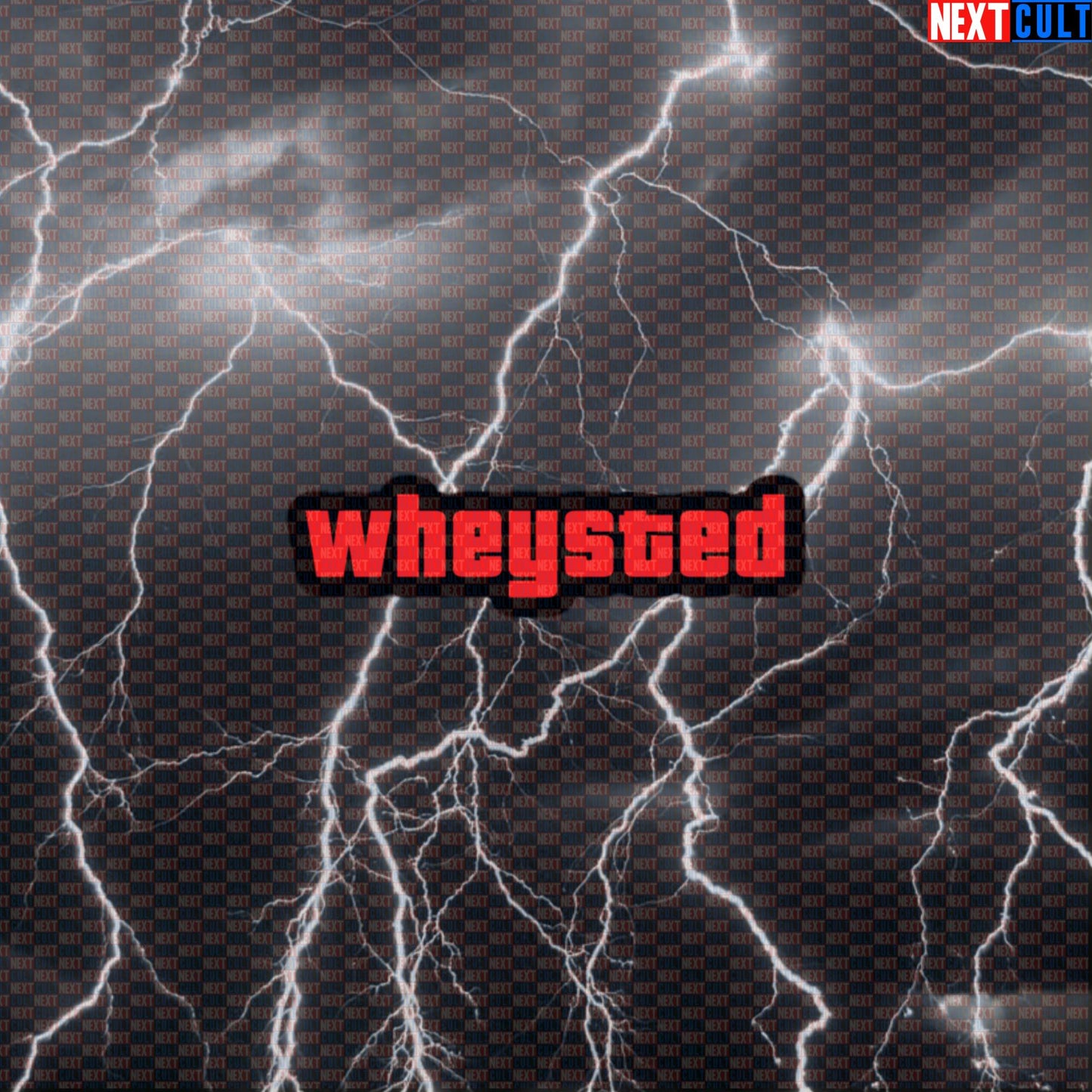 Wheysted Gym Sticker | Funny GTA Parody Workout Decal For Lifters | Whey Protein Fitness Meme Sticker Default Title Bodybuilding Fitness Gym Video Games Workout Next Cult Brand