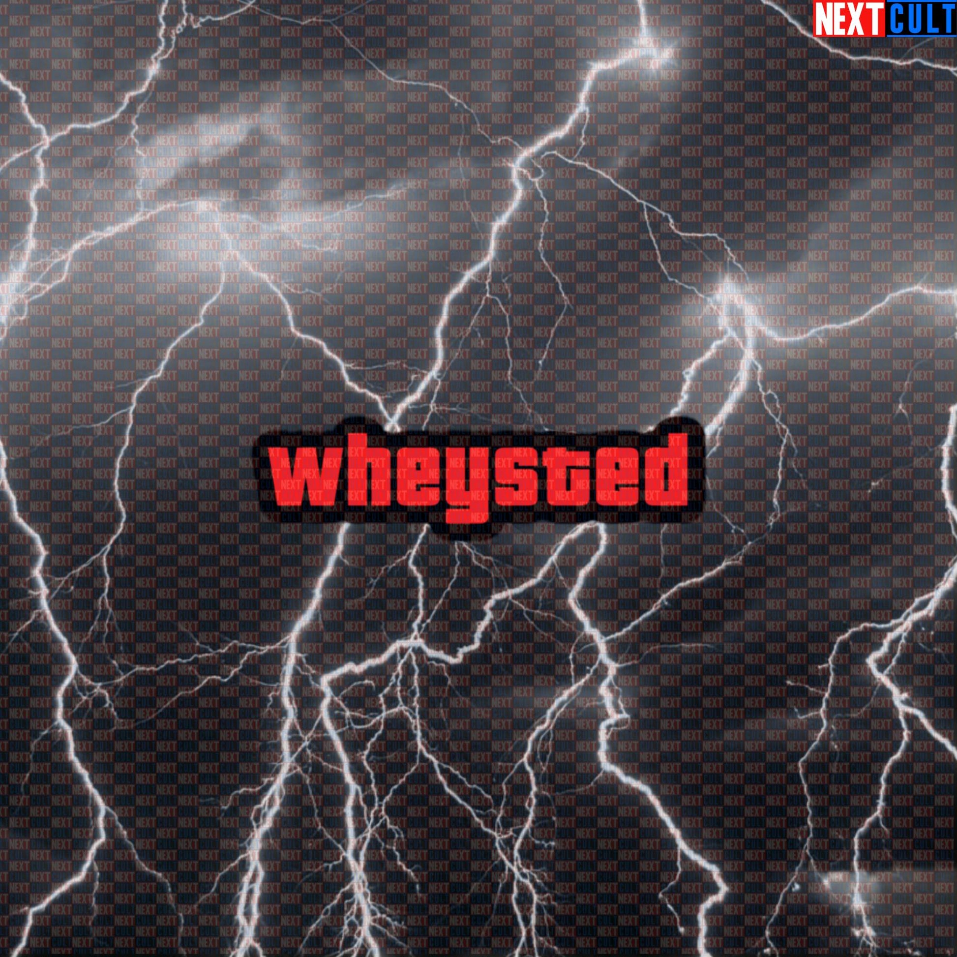 Wheysted Gym Sticker | Funny GTA Parody Workout Decal For Lifters | Whey Protein Fitness Meme Sticker Default Title Bodybuilding Fitness Gym Video Games Workout Next Cult Brand