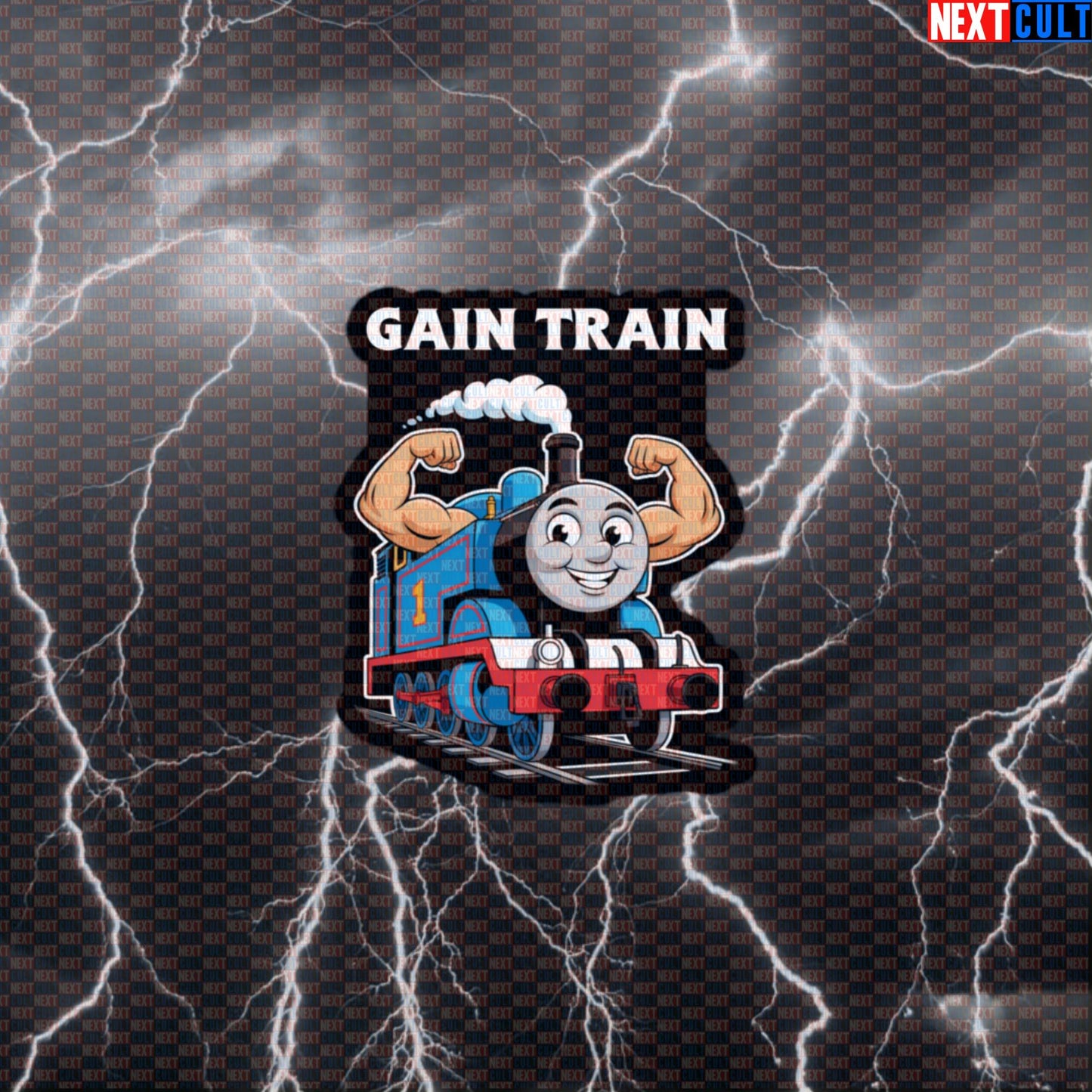 Gain Train Gym Sticker | Funny Thomas The Tank Engine Meme Workout Decal | Fitness Motivational Sticker Default Title Bodybuilding Fitness Gym TV Workout Next Cult Brand