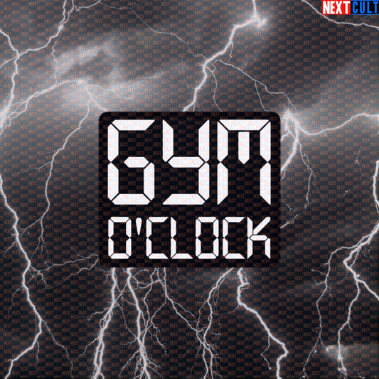 Gym O'Clock Sticker | Funny Workout Decal for Water Bottles & Gym Gear | Fitness Meme Sticker Default Title Bodybuilding Fitness Gym Powerlifting Workout Next Cult Brand